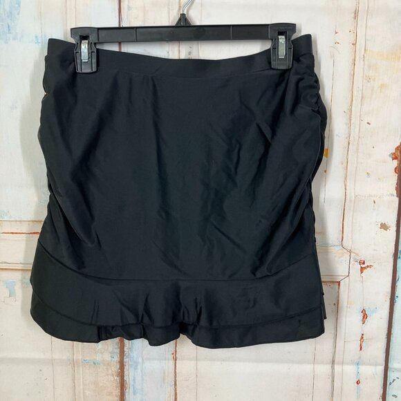 Holipick High Waist Swim Skirt w/Built In Brief, Black Women's Size L NWT - Picture 1 of 7